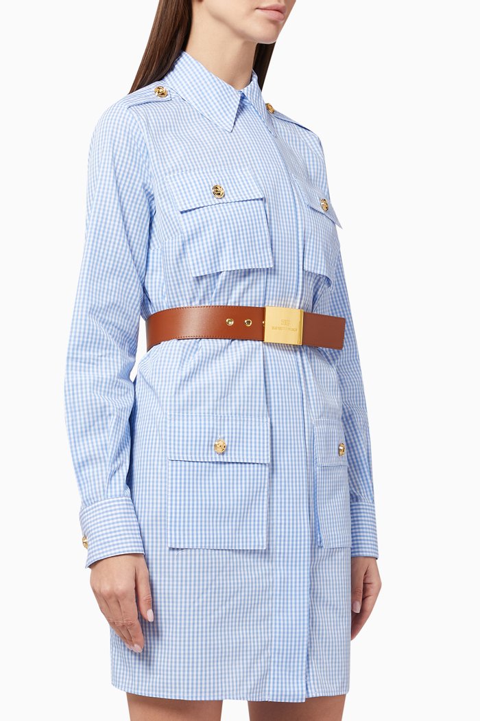 

Shirt Dress in Cotton Poplin, Blue