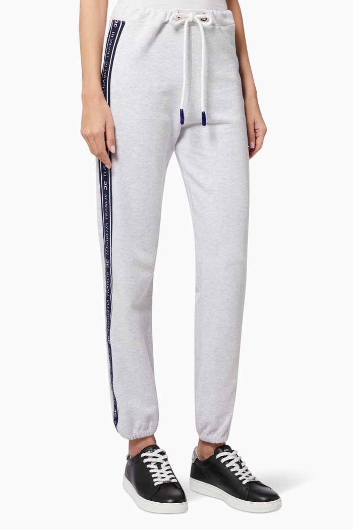 

Logo Tape Sweatpants in Cotton, Grey