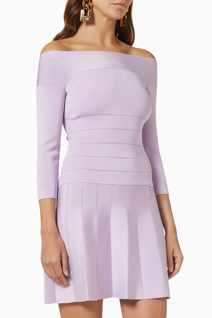 

Knit Mini Dress, Purple