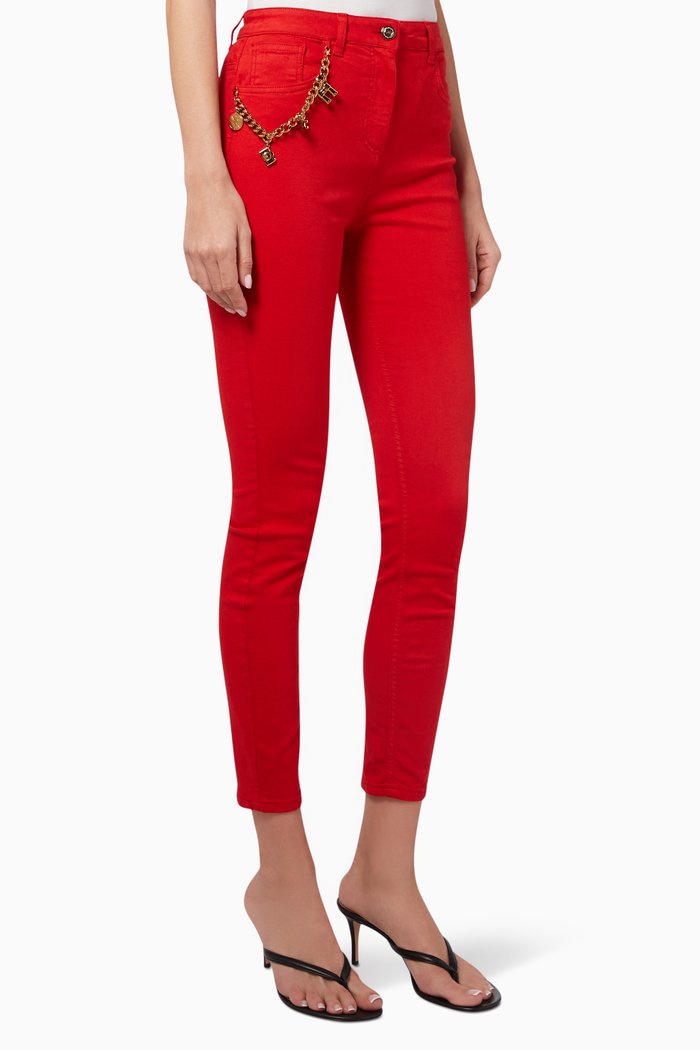 

Super Skinny Jeans in Stretch Cotton Denim, Red