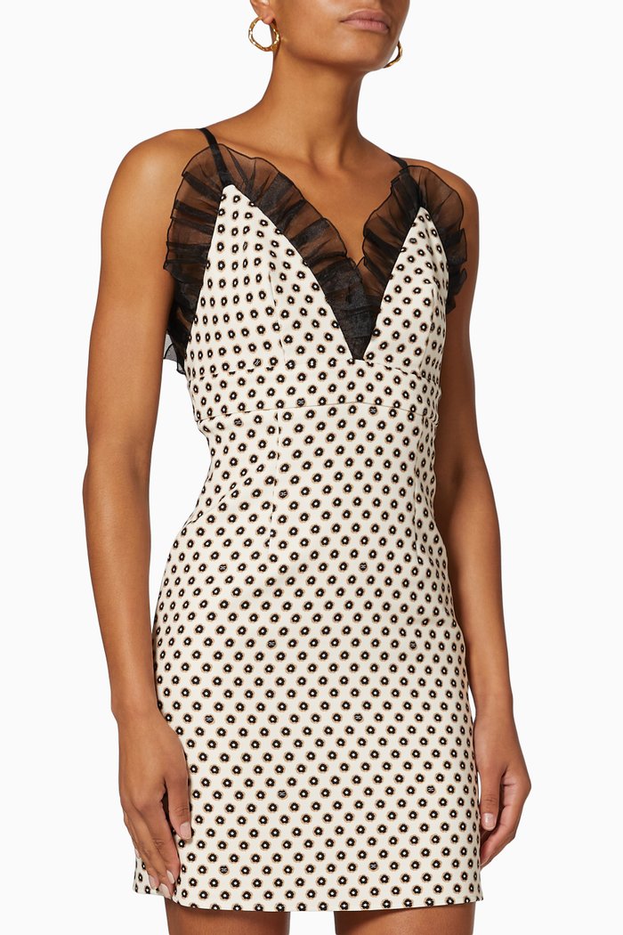 

Empire-line Mini Dress in Stretch Crêpe, Neutral