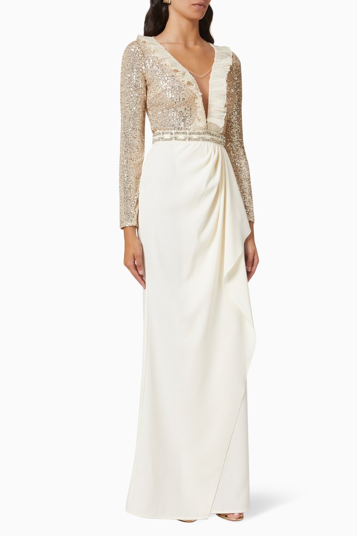 

Embroidered Gown, Multicolour