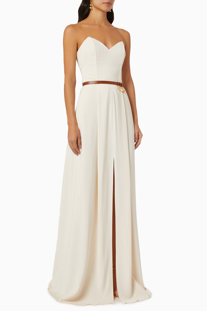 

Strapless Maxi Dress, Neutral