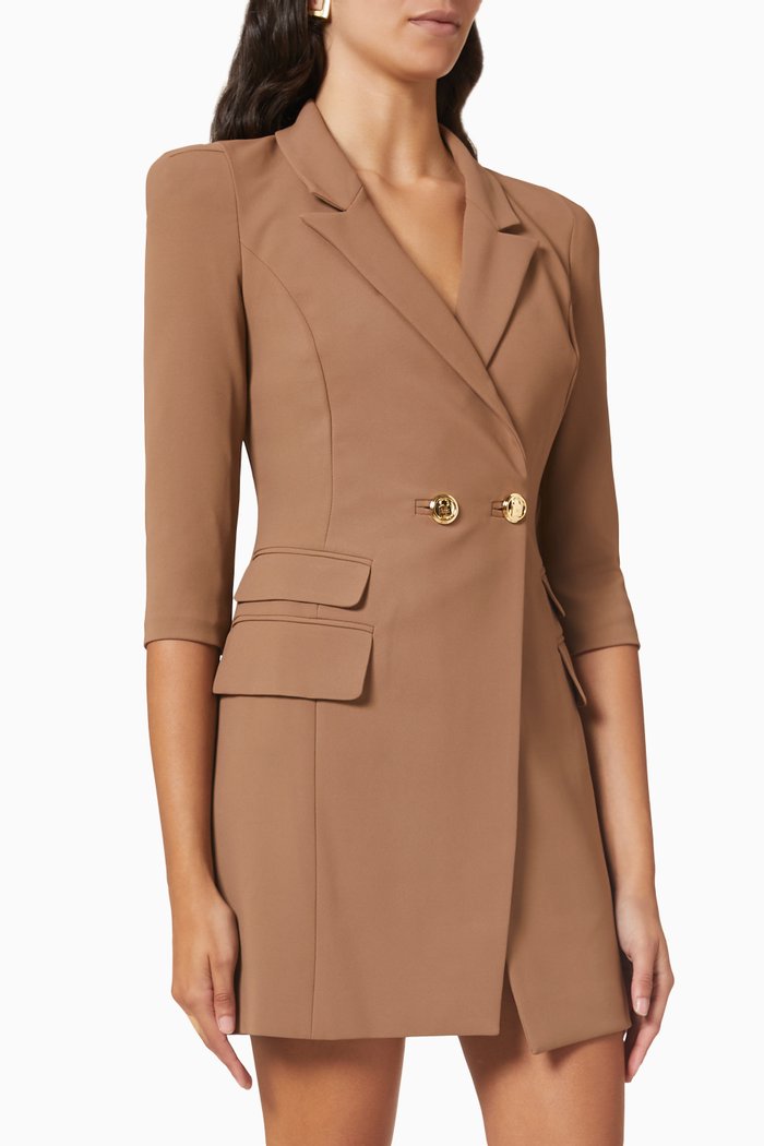 Mini Coat Dress, Brown