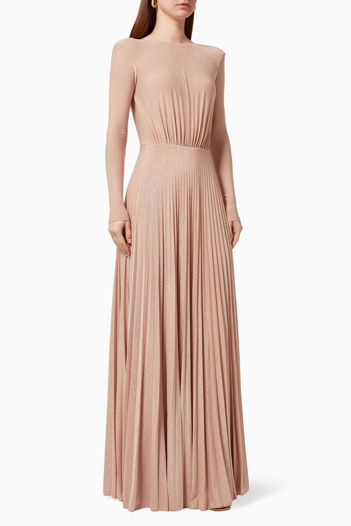 

Red Carpet Padlock Charm Dress in Viscose-blend Knit, Brown