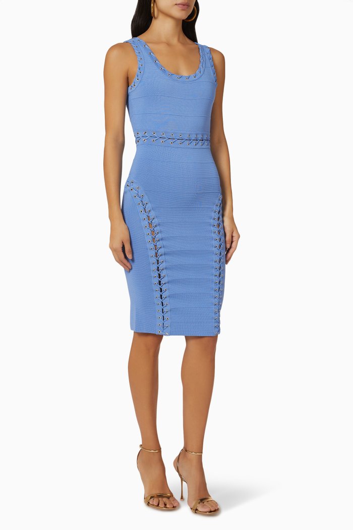 

Midi Dress in Viscose Knit, Blue