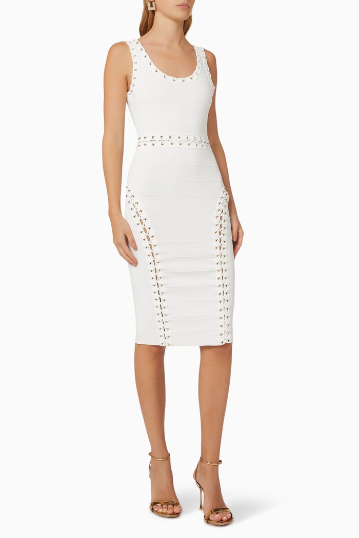 

Midi Dress in Viscose Knit, White