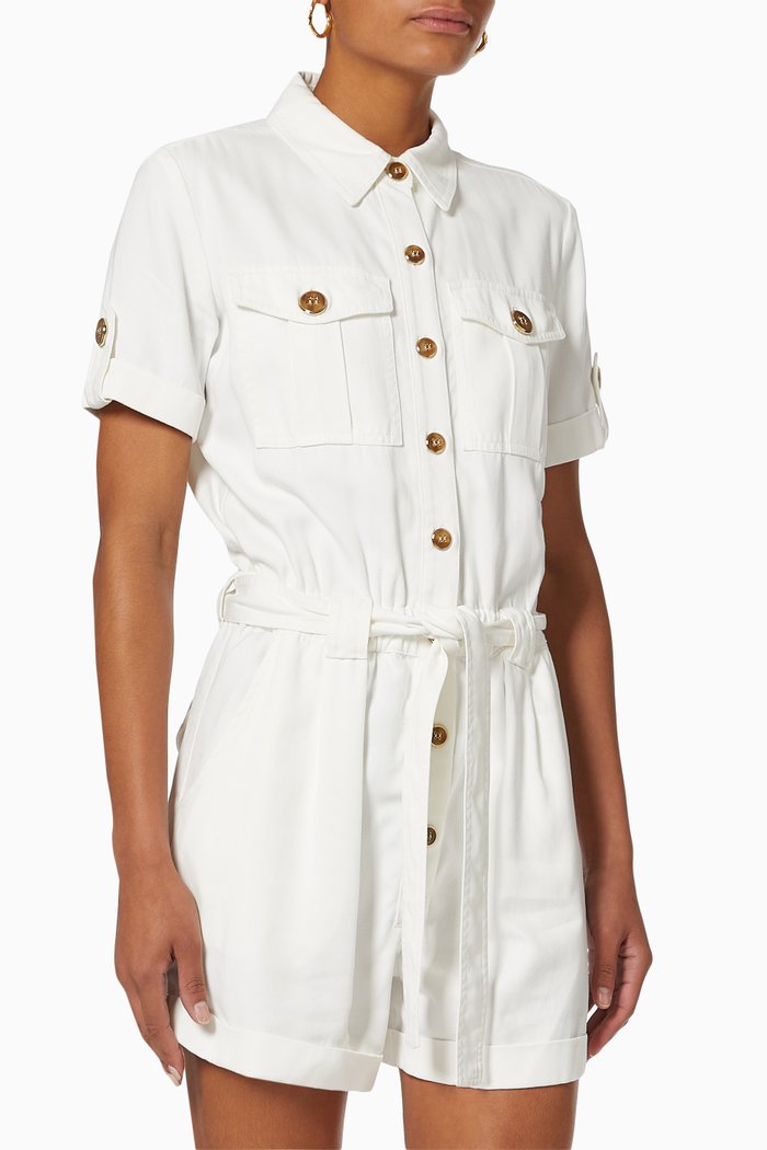 

Romper in Lyocell Twill, White