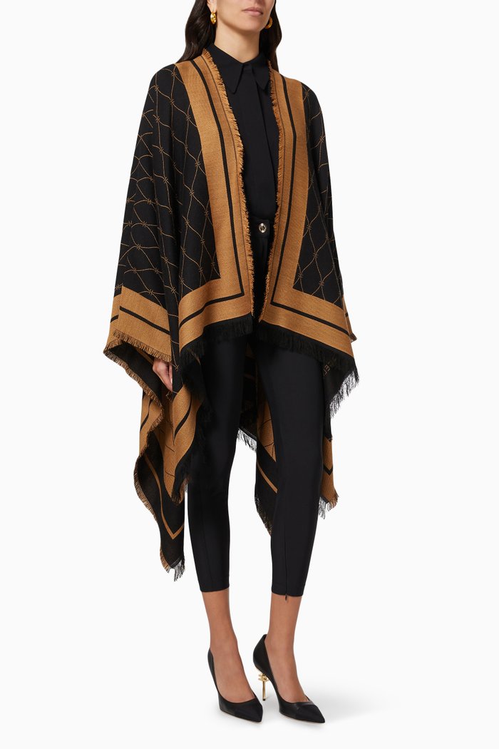 

Diamond Cape in Silk Twill, Black