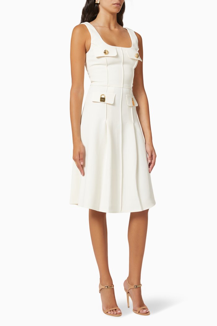 

Sleeveless Midi Dress, Neutral