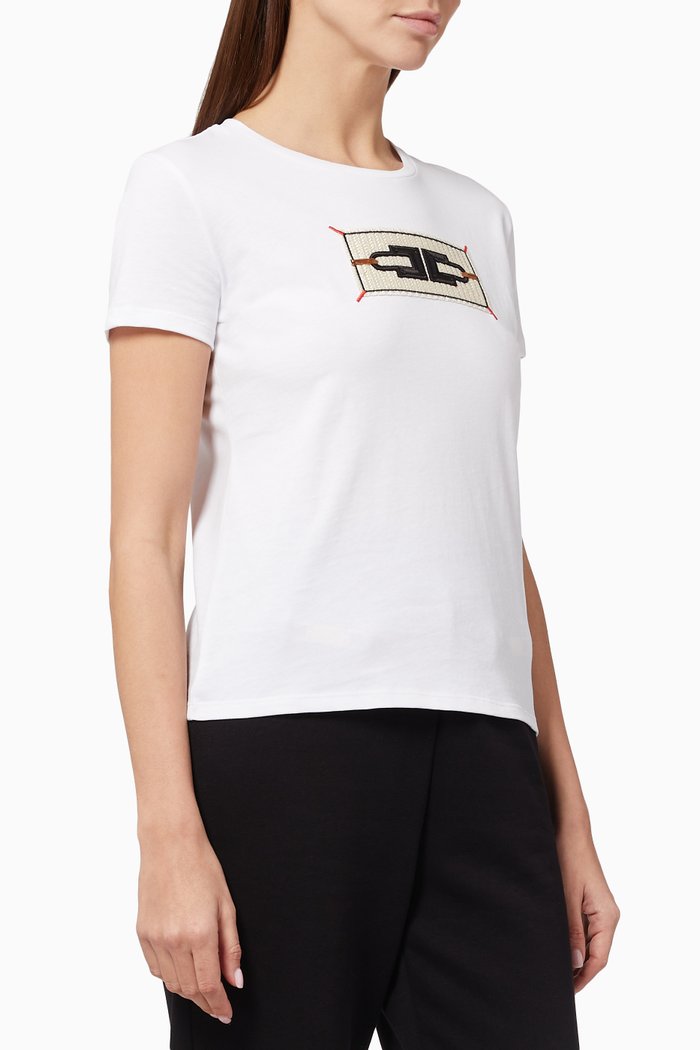 

Padlock Embroidery T-shirt in Cotton Jersey, Neutral