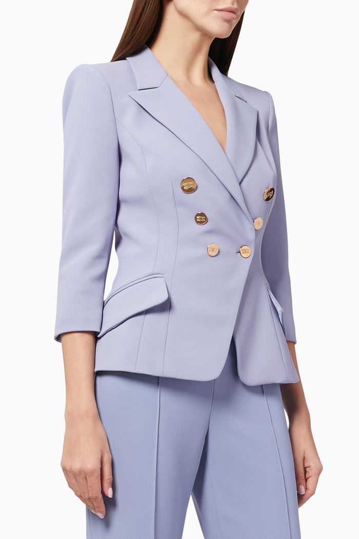 

Fitted Jacket in Crêpe, Purple