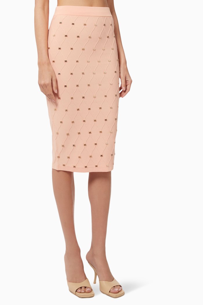 

Pencil Skirt in Viscose Knit, Pink