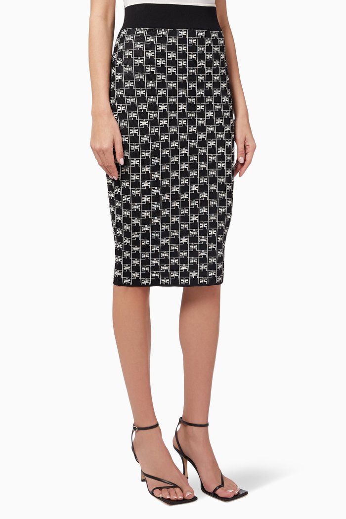 

Pencil Skirt in Viscose Knit, Black