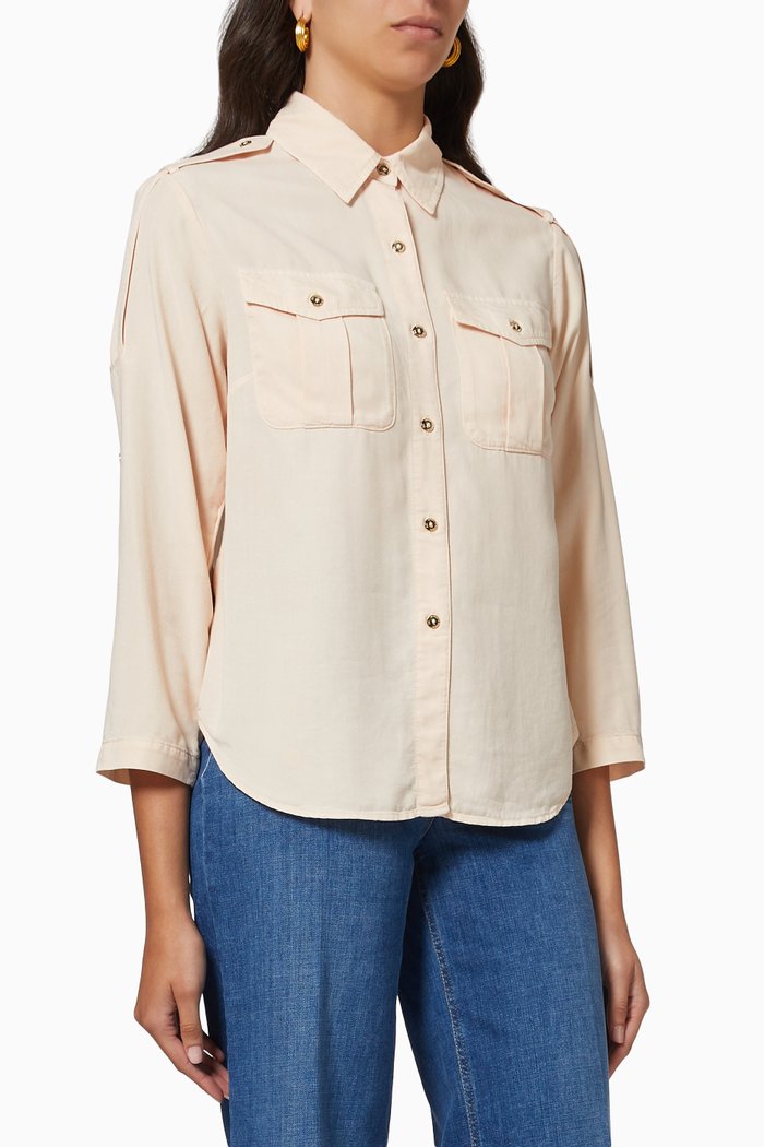 

Safari Shirt in Lyocell Twill, Neutral