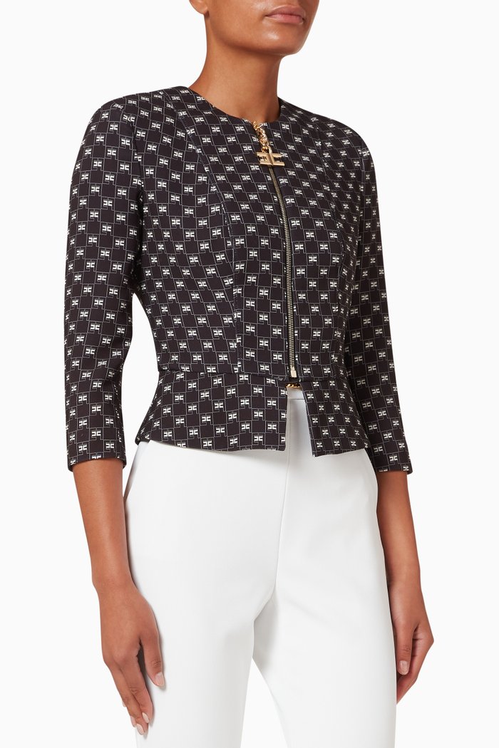 

Jacket in Double-layer Crêpe, Black