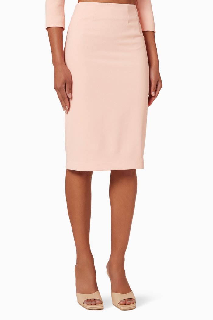 

Pencil Skirt in Crêpe, Pink