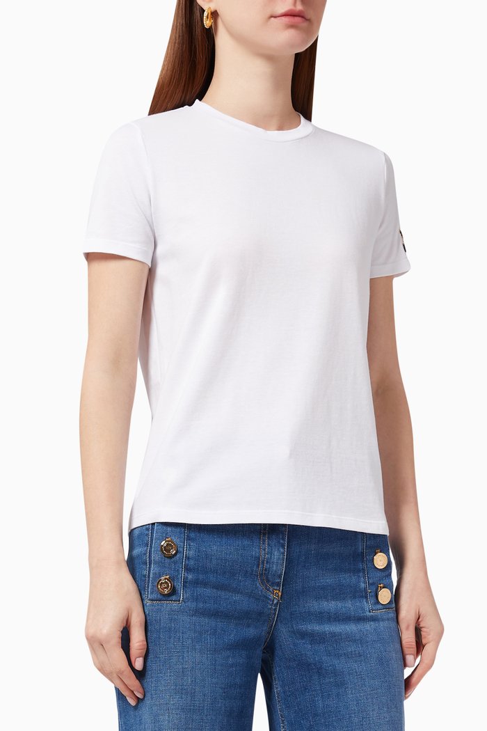 

Logo Patch T-shirt in Cotton Jersey, Neutral