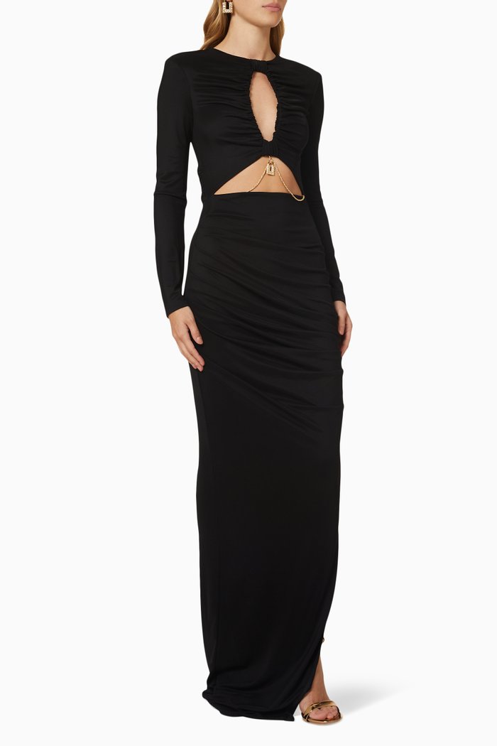 

Cut-Out Detail Gown, Black