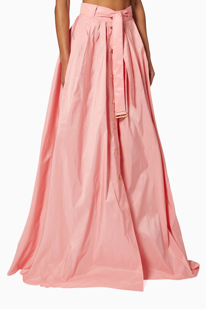 

Long Skirt in Ottoman Fabric, Pink