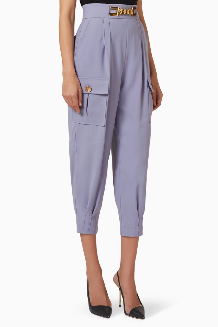 

Maxi Chain Low Waist Pants, Blue