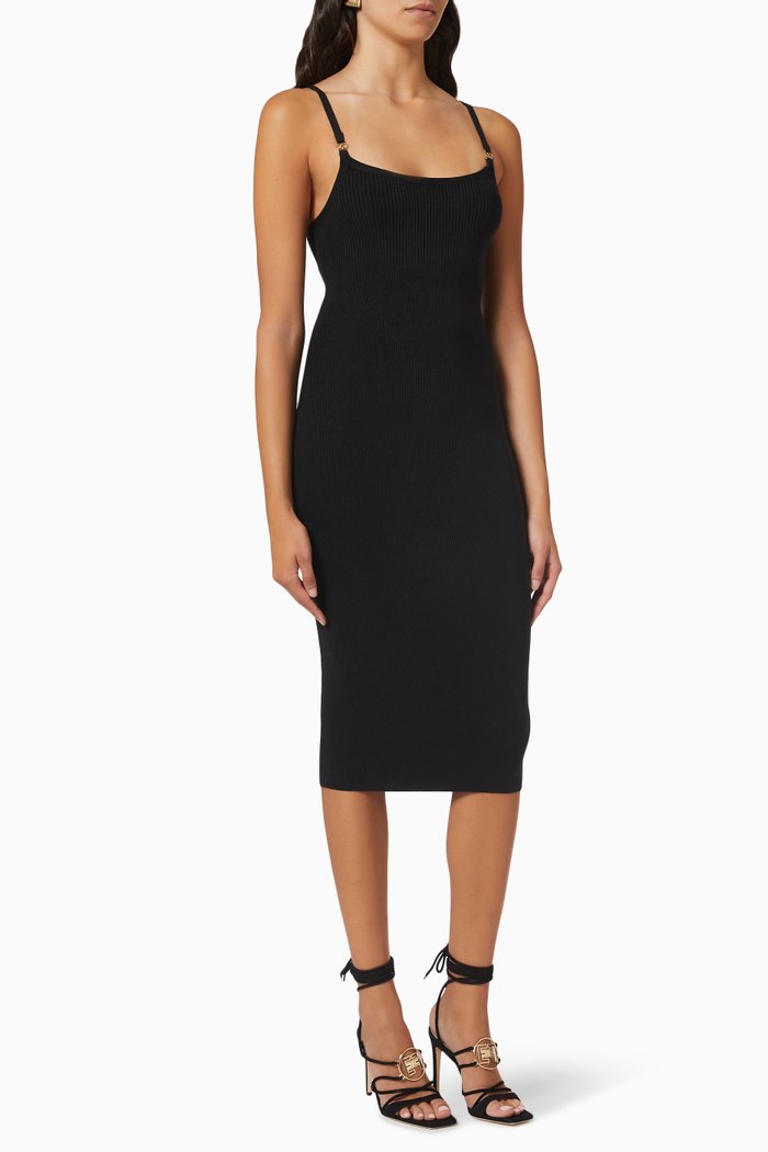 

Knit Midi Dress, Black