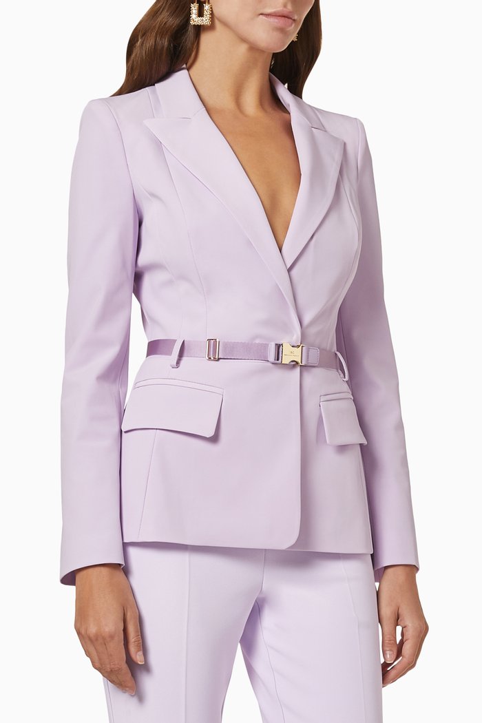 

Single-Breasted Slim-Fit Jacket, Purple