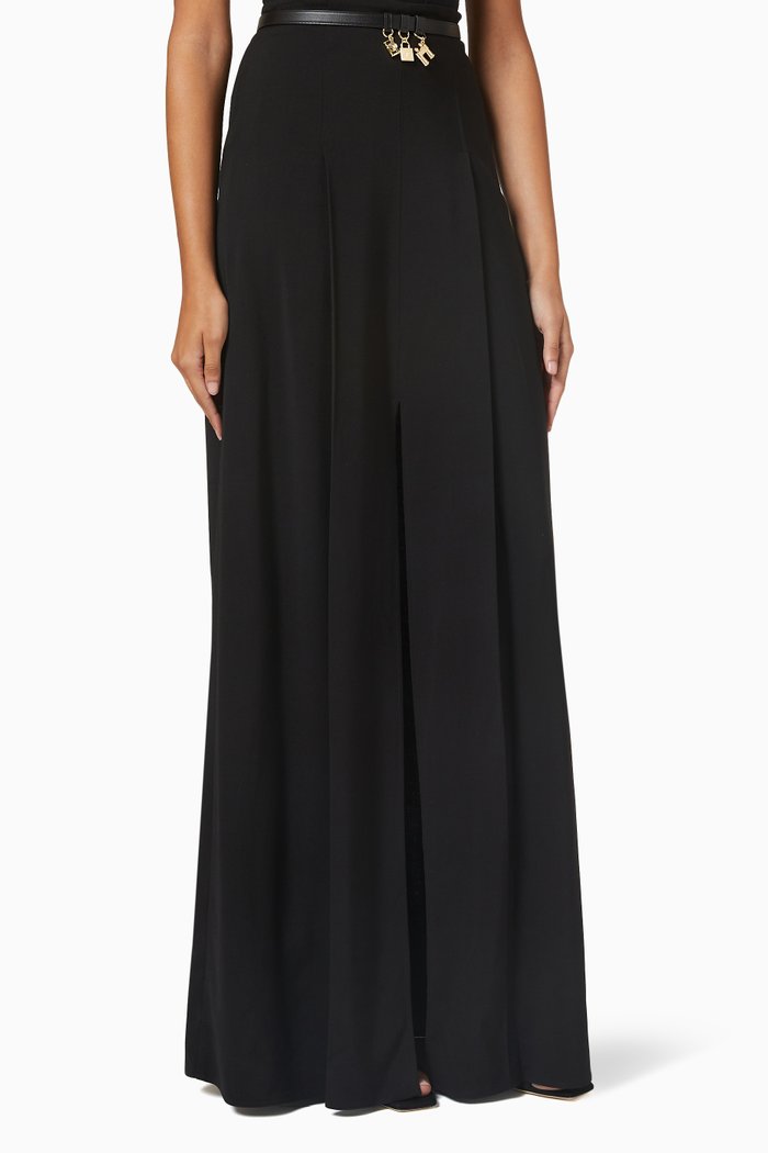 

High-Waist Maxi Skirt, Black