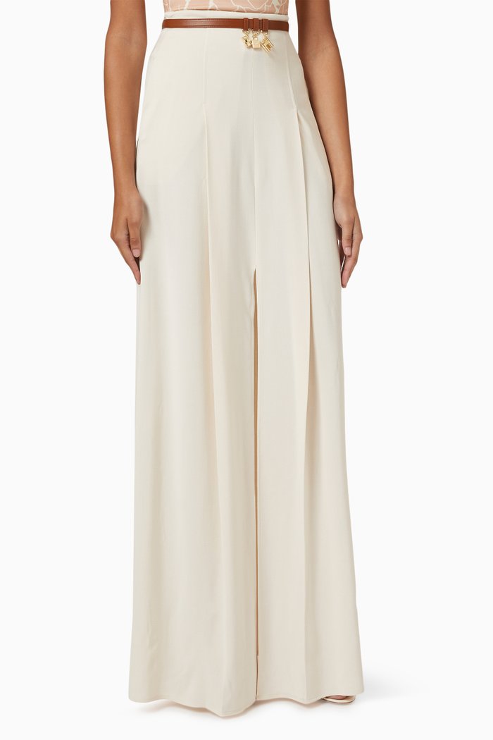 

High-Waist Maxi Skirt, Neutral