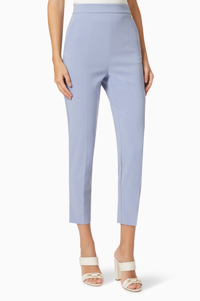 

Cropped Cigarette Pants, Blue