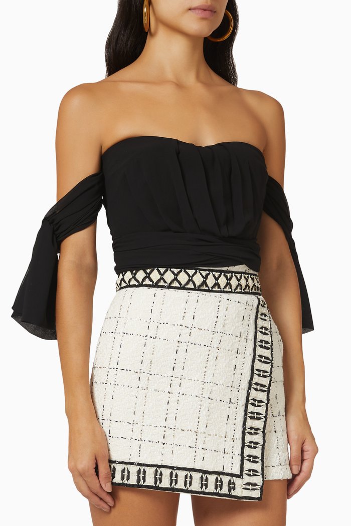 

Bustier Top in Georgette, Black