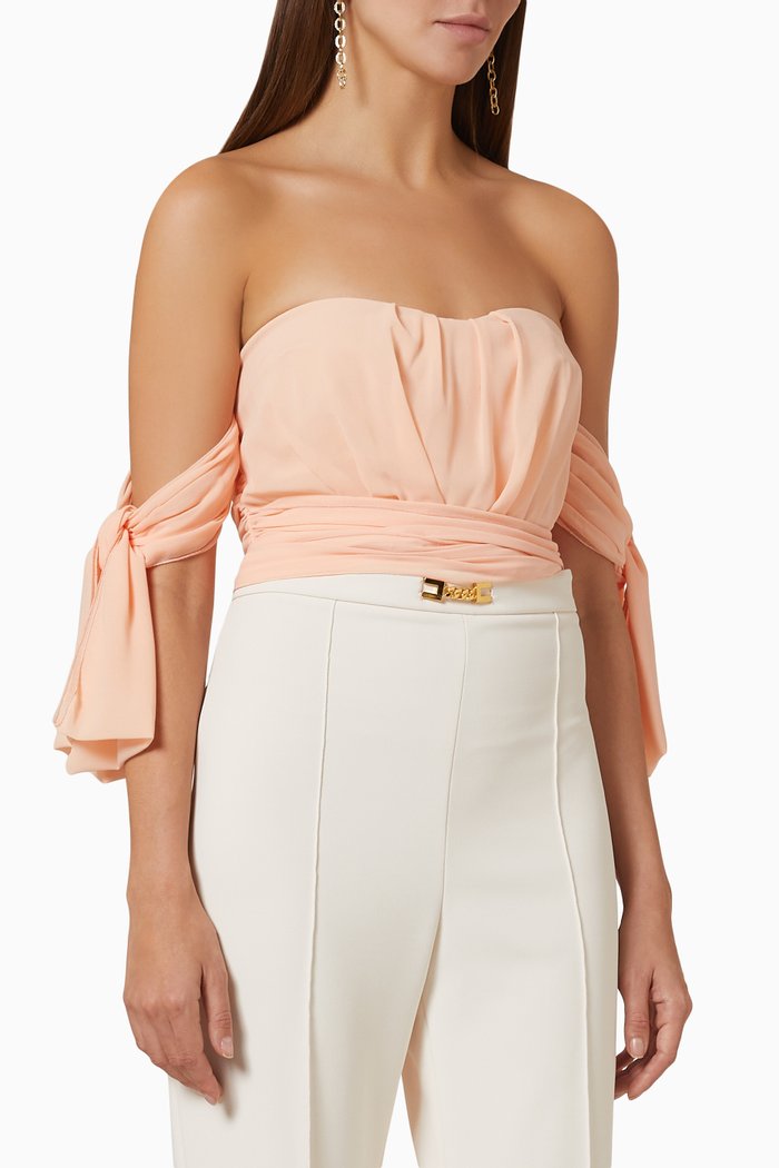 

Bustier Top in Georgette, Pink