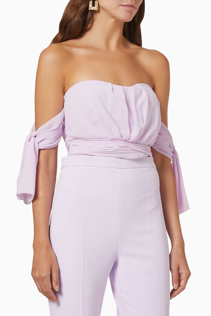 

Bustier Top in Georgette, Purple