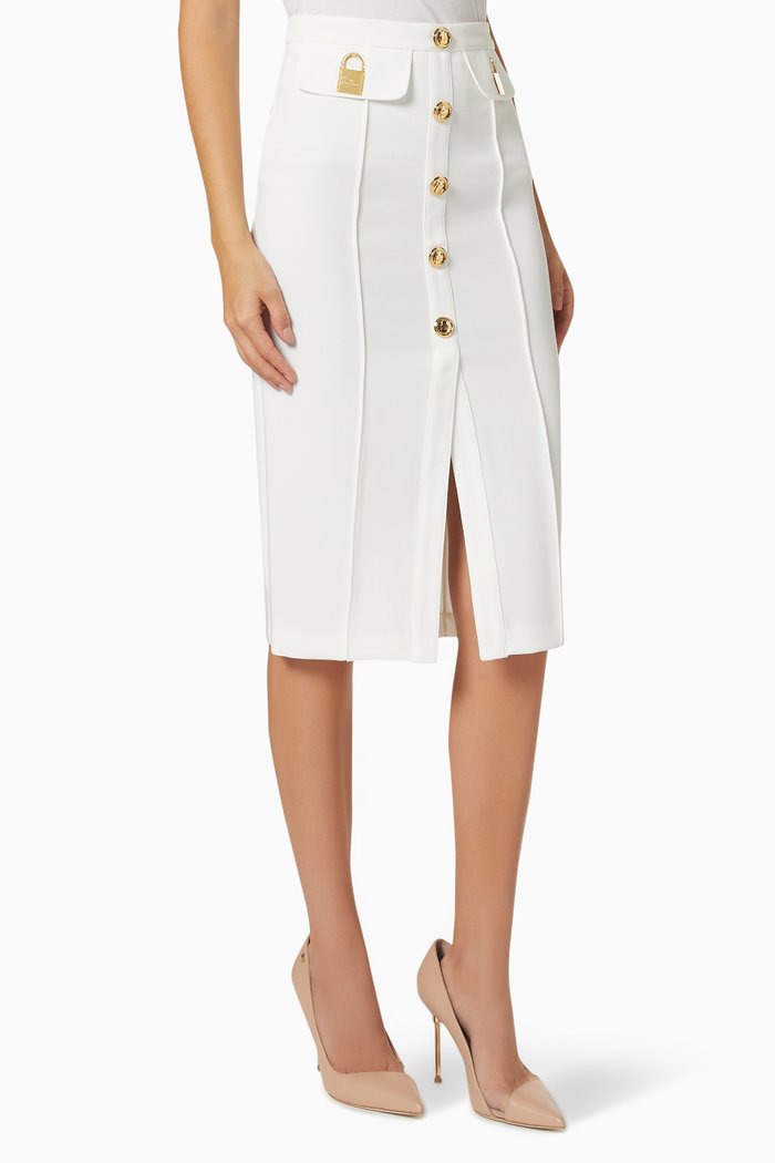 

Midi Pencil Skirt, White