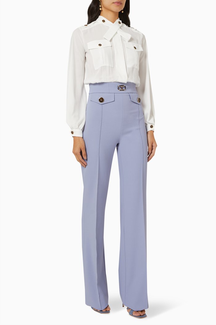 

One-Piece Jumpsuit in Stretch Crêpe, Multicolour