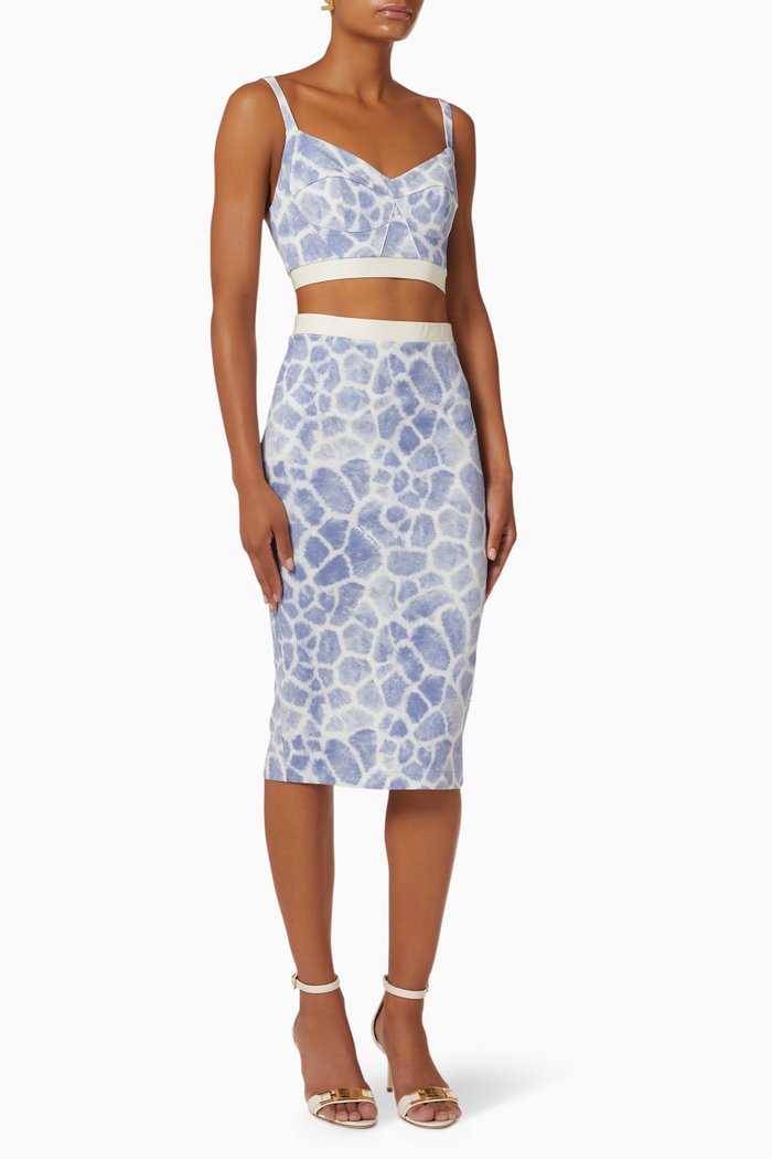 

Printed Two-piece Set, Blue