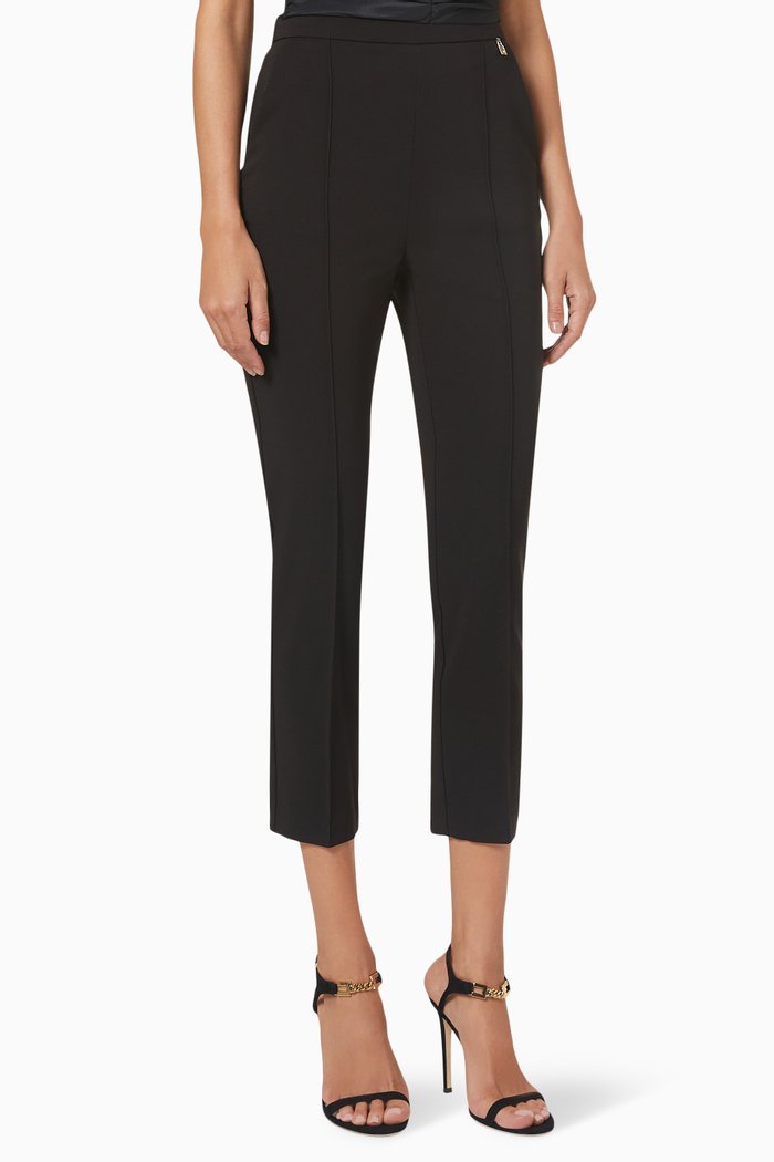 

High-Waist Skinny Pants, Black