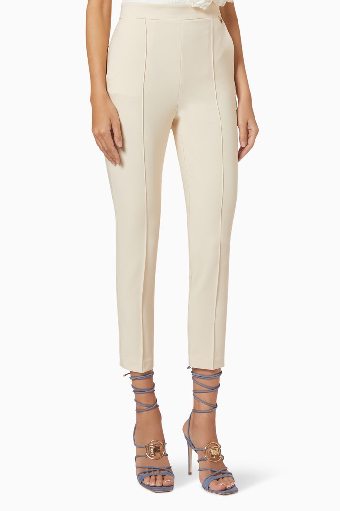 

High-Waist Skinny Pants, Neutral