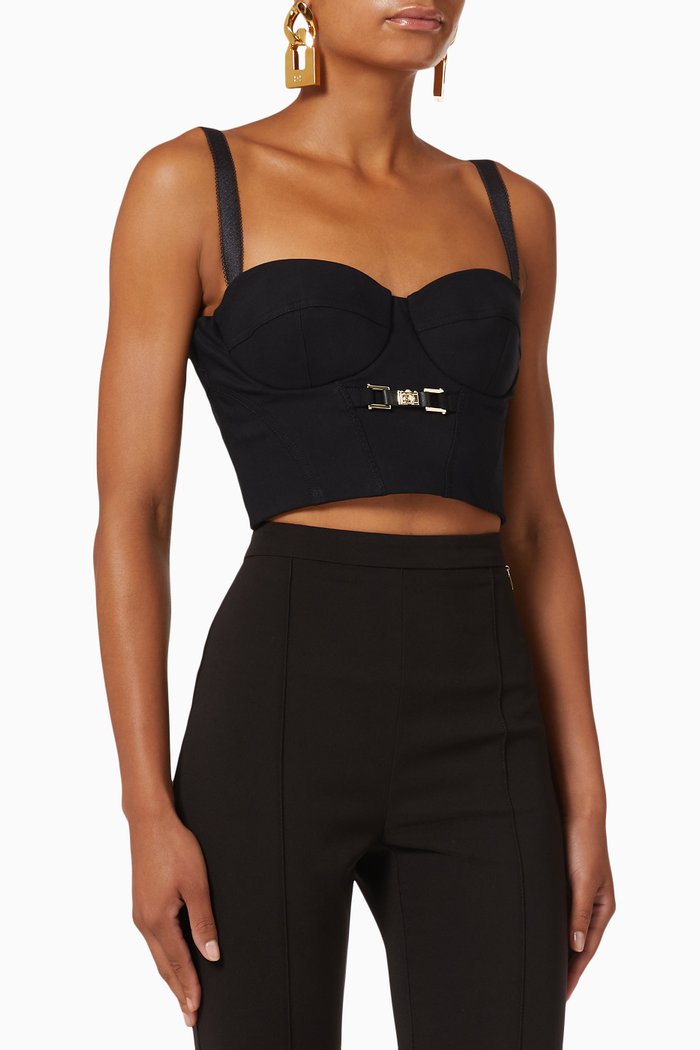 

Horsebit Bustier, Black