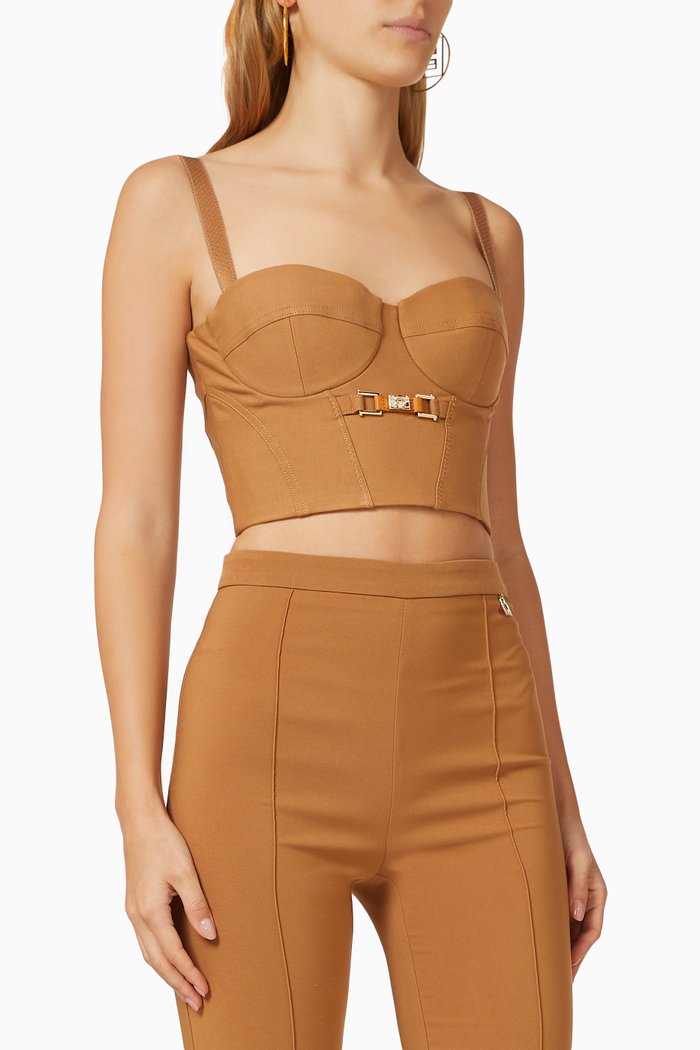 

Horsebit Bustier, Brown