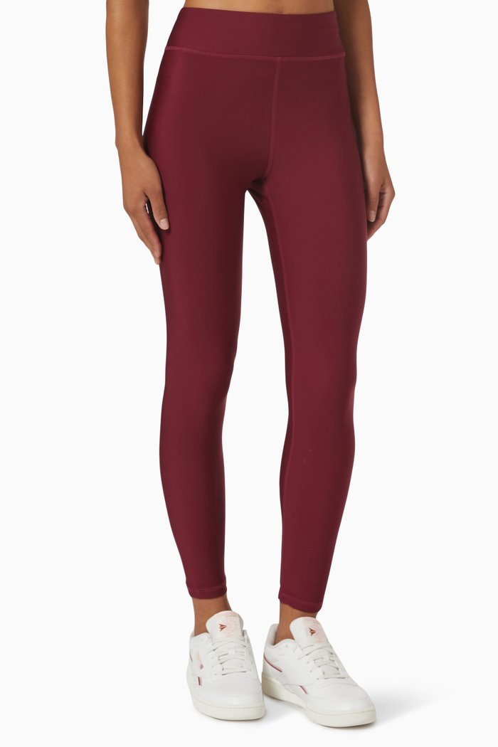 

Midi Pants in Matte Tech, 7/8, Red