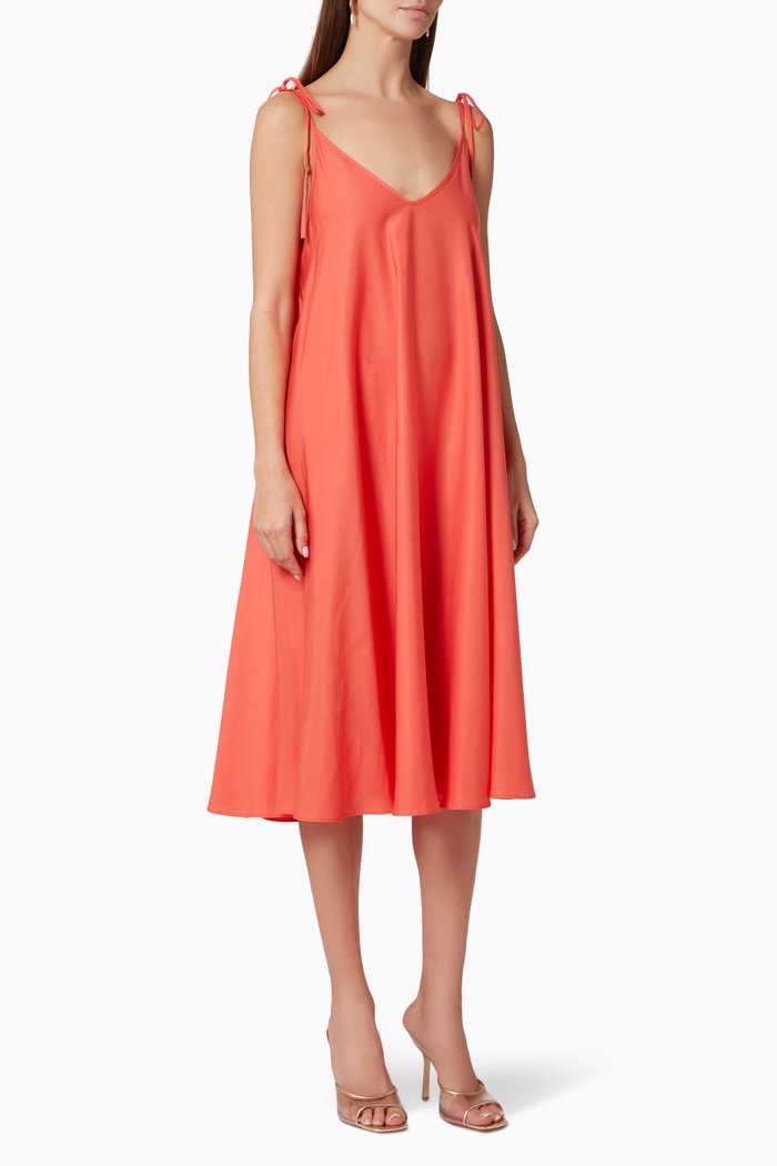 

The Talin Dress in Twill, Orange