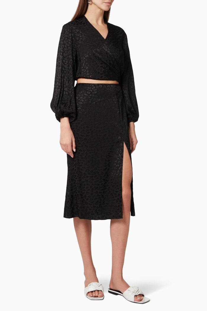 

The Lizabette Set in Satin Jacquard, Black