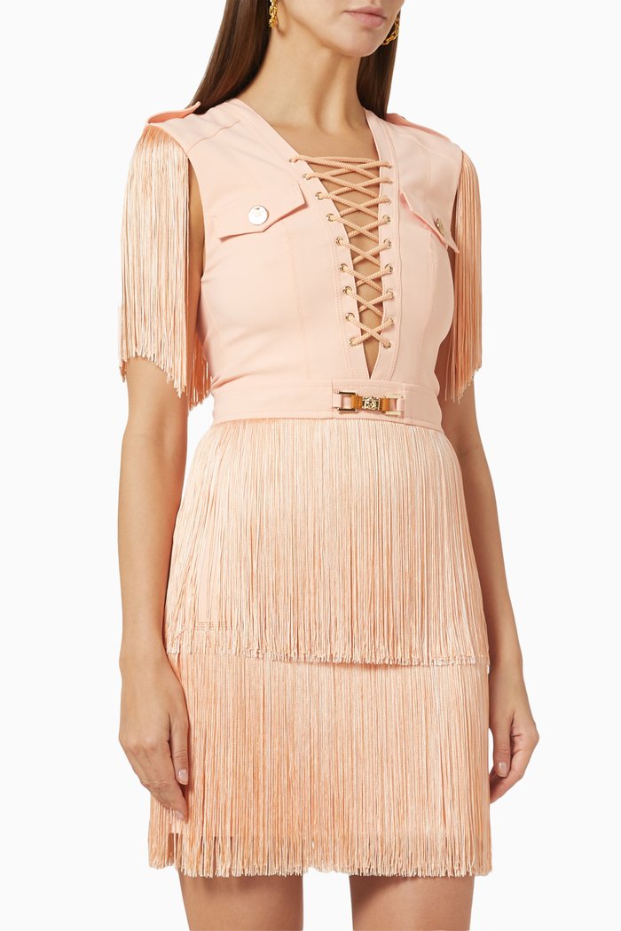 

Fringe Mini Dress, Pink