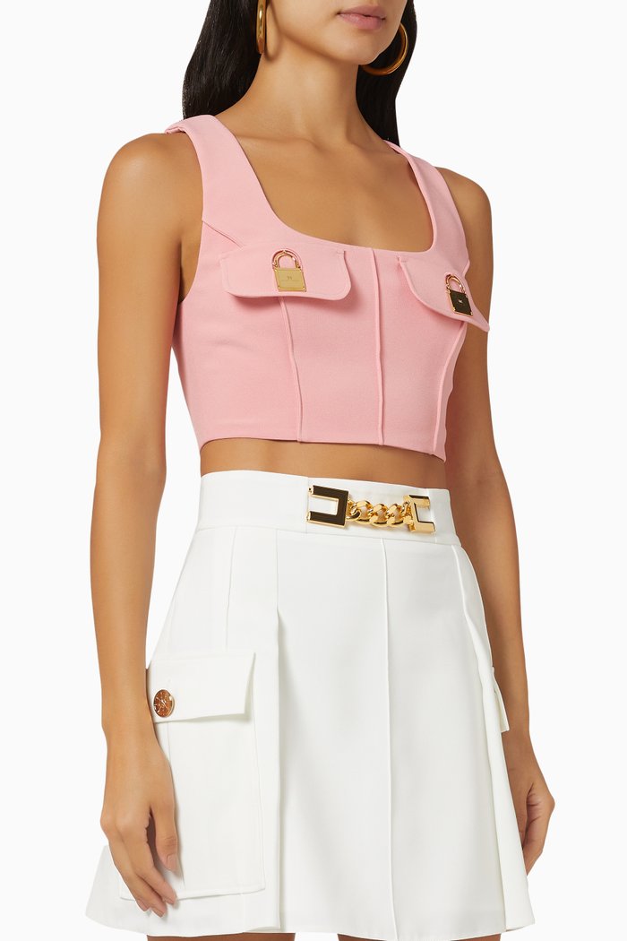 

Padlock Sleeveless Top, Pink