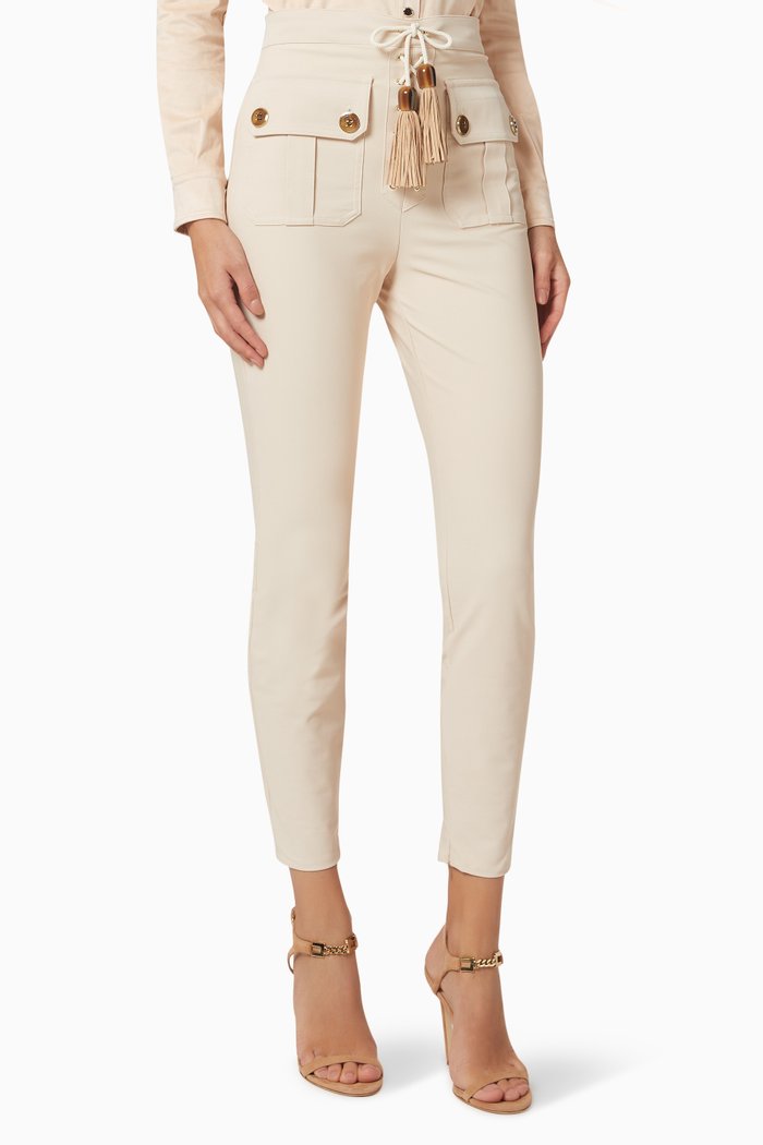

High-Waist Skinny Pants, Neutral