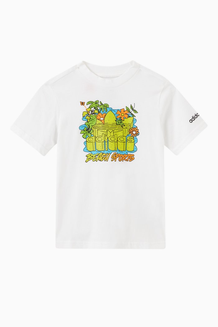 

Stoked Beach T-shirt in Cotton, White