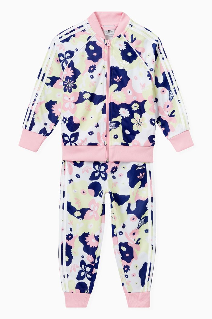 

Flower Allover Print SST Set in Recycled Polyester Tricot, Multicolour