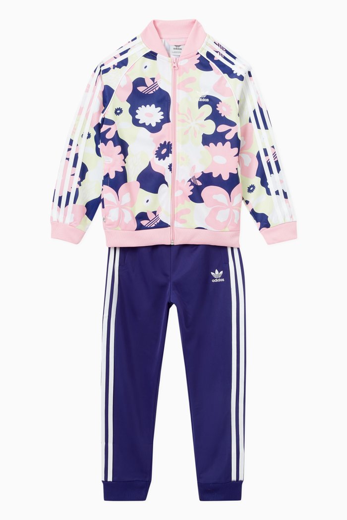 

Flower Print SST Set in Recycled Polyester Tricot, Multicolour