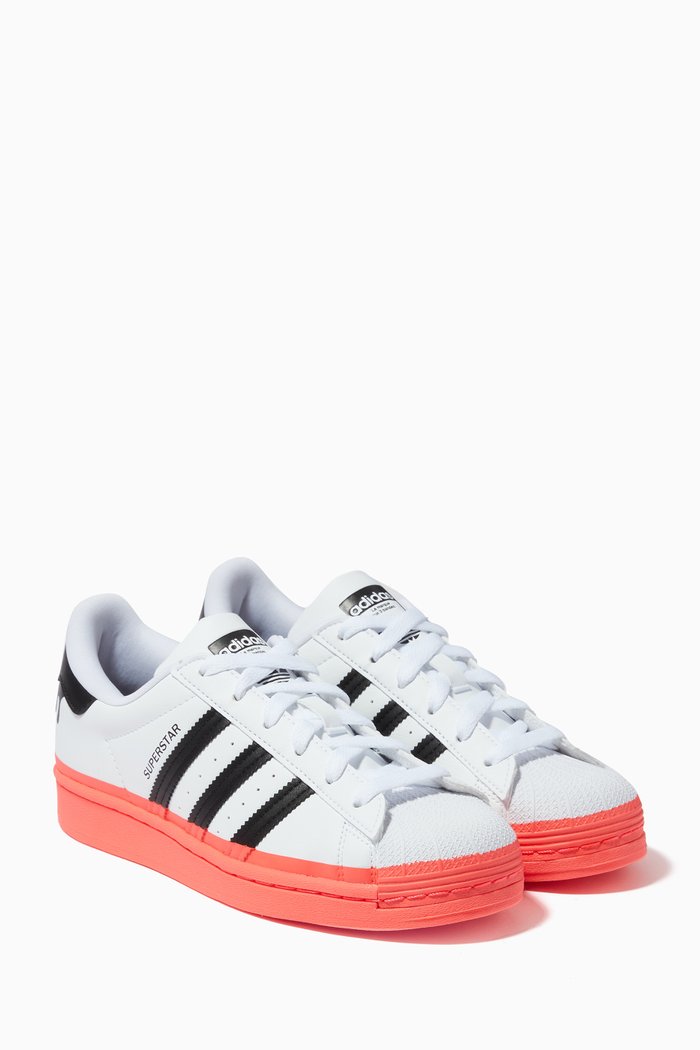 

Colour Band Superstar Sneakers in Synthetic Leather, White